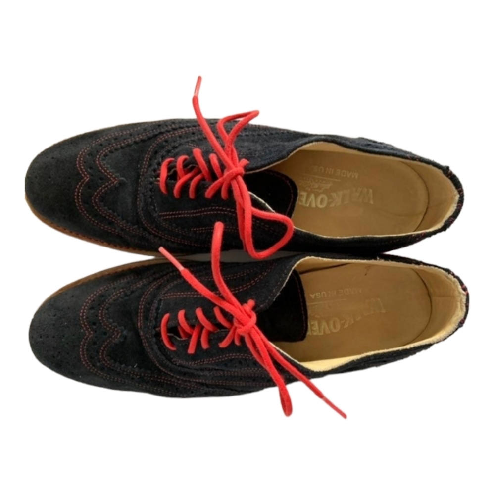 Walk-Over Suede Wingtip Oxfords - Picture 4 of 5